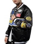 2024 Golden State Warriors Rally Drive Satin Jacket | Trendy Leather Jackets