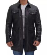 3/4 Length Leather Coat | TLJ