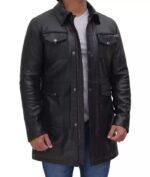 3/4 Length Leather Coat | TLJ