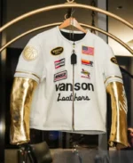 7uice x Vanson Gold Leather Jacket | Trendy Leather Jackets