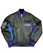 90s NBA Utah Jazz Embroidered Leather Jacket | Trendy Leather Jackets