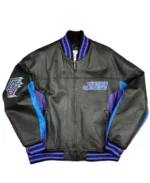90s NBA Utah Jazz Embroidered Leather Jacket | Trendy Leather Jackets