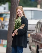 A Complete Unknown Elle Fanning Black Trench Coat | TLJ