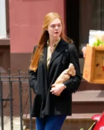A Complete Unknown Elle Fanning Black Trench Coat | TLJ