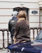 A Complete Unknown Elle Fanning Brown Fur Jacket | TLJ
