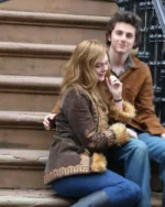 A Complete Unknown Elle Fanning Brown Fur Jacket | TLJ