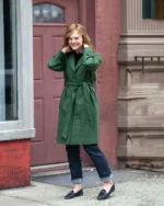 A Complete Unknown Elle Fanning Green Long Coat | TLJ