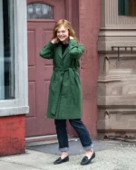 A Complete Unknown Elle Fanning Green Long Coat | TLJ