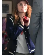 A Family Affair Joey King Blue Varsity Jacket | Trendy Leather Jackets