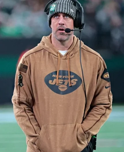 Aaron Rodgers New York Jets Salute Club Hoodie | Trendy Leather Jackets