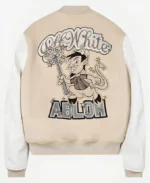 AC Milan Football Off White Varsity Jacket