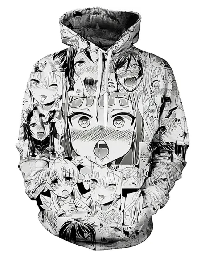 Ahegao Hoodie | Trendy Leather Jackets