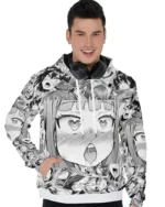 Ahegao Hoodie | Trendy Leather Jackets