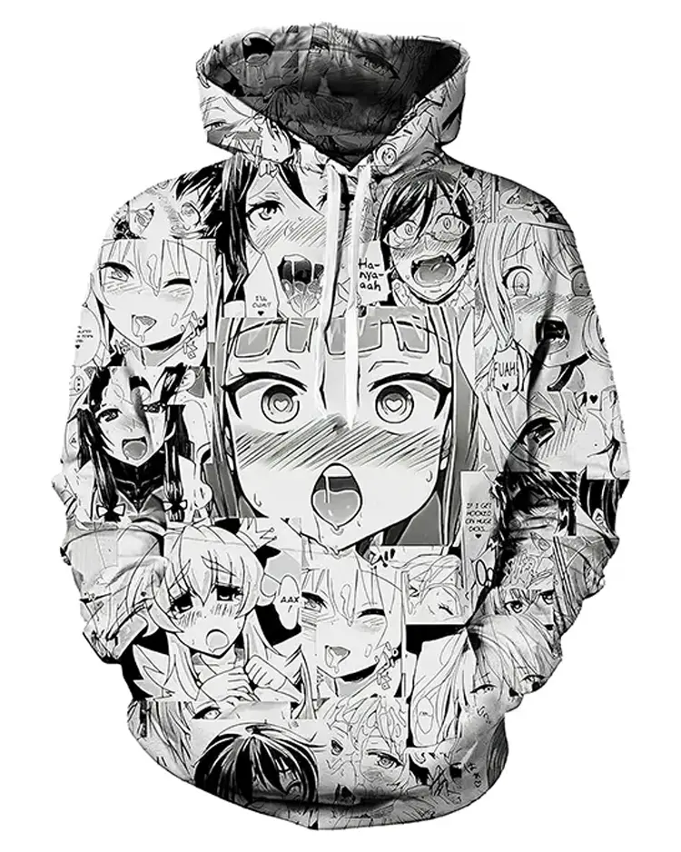 Ahegao Hoodie | Trendy Leather Jackets
