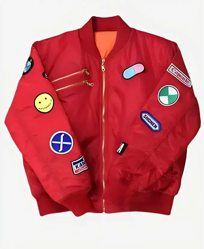 Akira Red Bomber Jacket | Trendy Leather Jackets