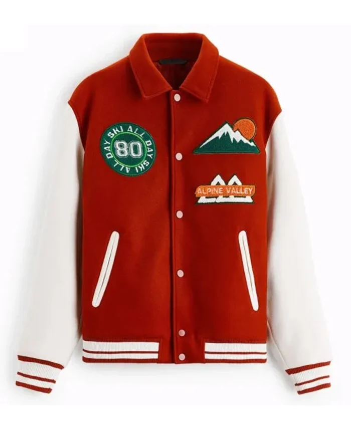 All Day Ski 80 Alpine Valley Varsity Jacket | Trendy Leather Jackets
