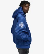 Alpha Industries X Philadelphia 76ers Hooded Bomber Jacket | Trendy Leather Jackets