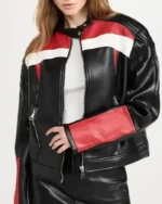 American Idol S22 Emmy Russell Racer Jacket | Trendy Leather Jackets