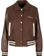 Amiri Bones Logo Embroidered Varsity Jacket | Trendy Leather Jackets