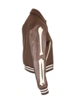 Amiri Bones Logo Embroidered Varsity Jacket | Trendy Leather Jackets