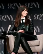 Anne Hathaway The Idea Of You 2024 Black Leather Blazer | Trendy Leather Jackets