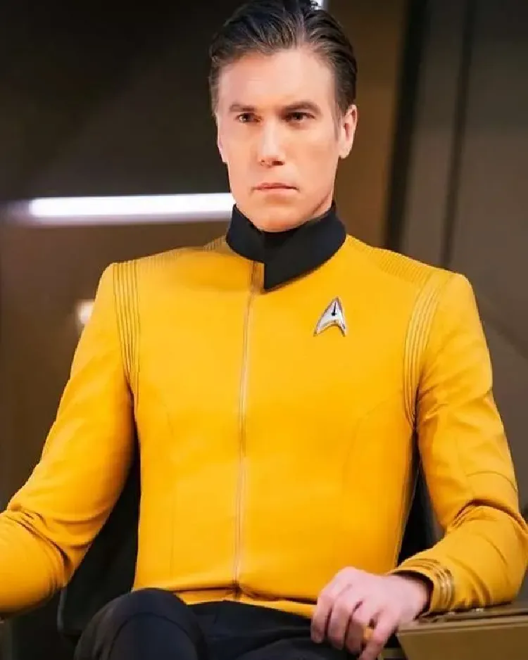 Anson Mount Star Trek Discovery Captain Pike Yellow Jacket | Trendy Leather Jackets