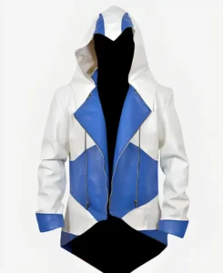 Assassins Creed Hoodie White Leather Jacket | Trendy Leather Jackets