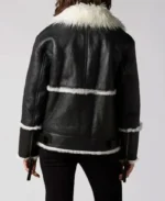 Aviator Black And White Shearling Jacket | Trendy Leather Jackets
