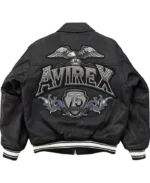 Avirex 75 Aviators King Black Leather Bomber Jacket | Trendy Leather Jackets
