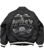 Avirex 75 Aviators King Black Leather Bomber Jacket | Trendy Leather Jackets