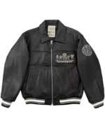 Avirex 75 Aviators King Black Leather Bomber Jacket | Trendy Leather Jackets