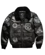 Avirex American Flight Cowhide Black Bomber Leather Jacket | Trendy Leather Jackets