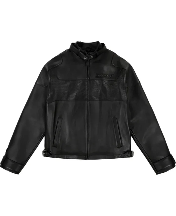 Avirex Black Racing Leather Jacket | Trendy Leather Jackets