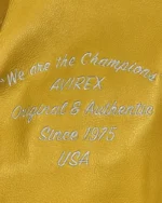 AVIREX Wildcat Varsity Yellow Leather Jacket