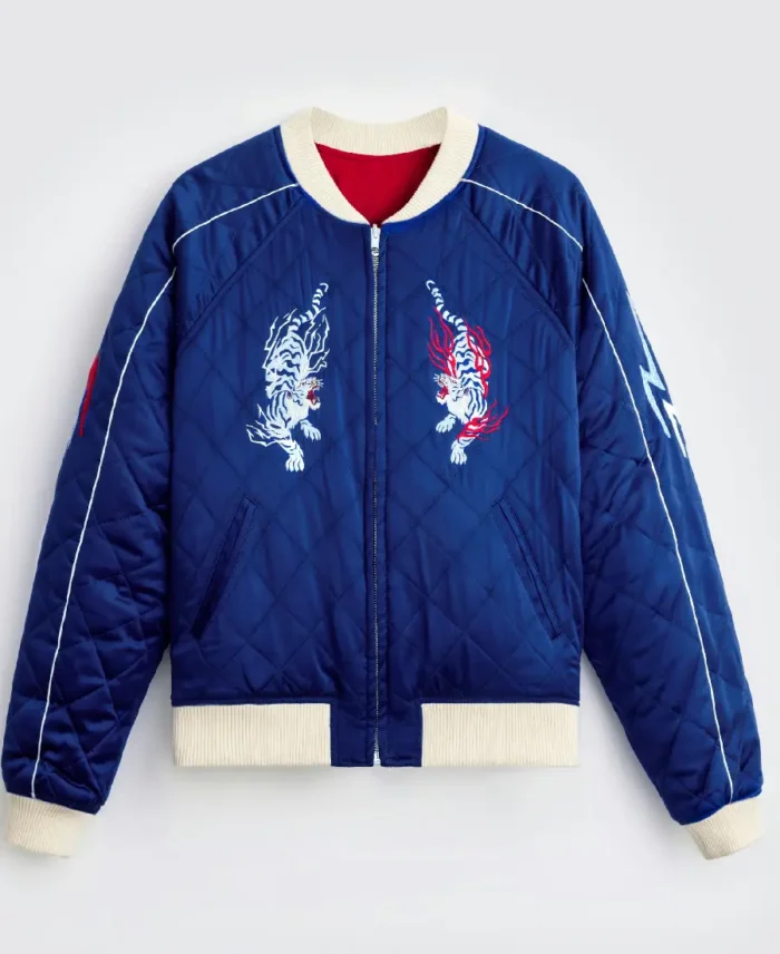 Azuki Twin Tigers Reversible Jacket | Trendy Leather Jackets