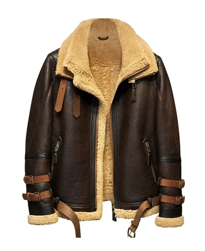 B3 Flight Sheepskin Fur Aviator Leather Jacket | Trendy Leather Jackets