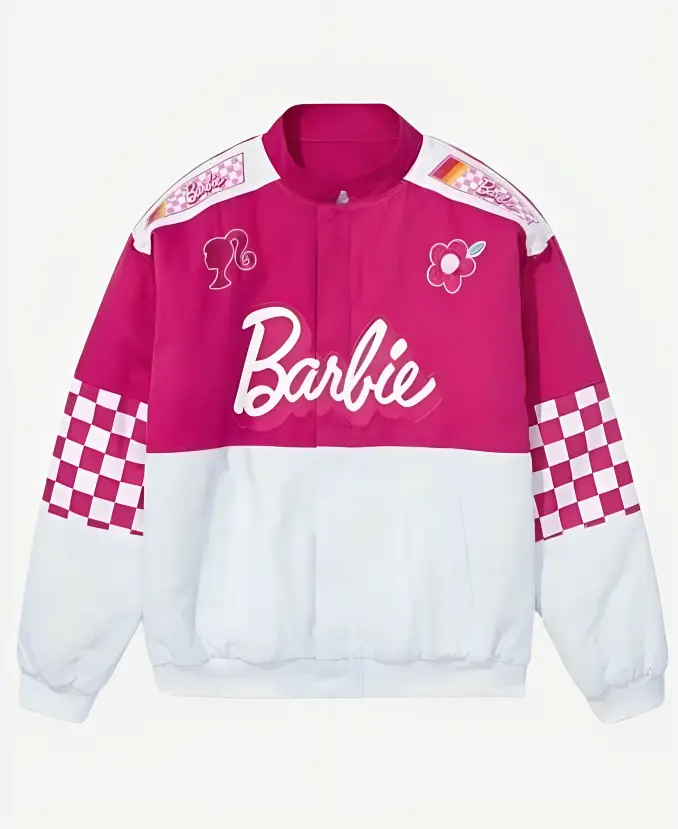Barbie Pink Racer Jacket | Trendy Leather Jackets