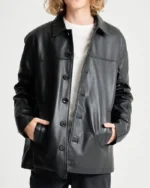 Barneys Originals Leather Reefer Jacket | Trendy Leather Jackets