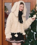 Berry Katie Rabbit Faux Fur Jacket | Trendy Leather Jackets