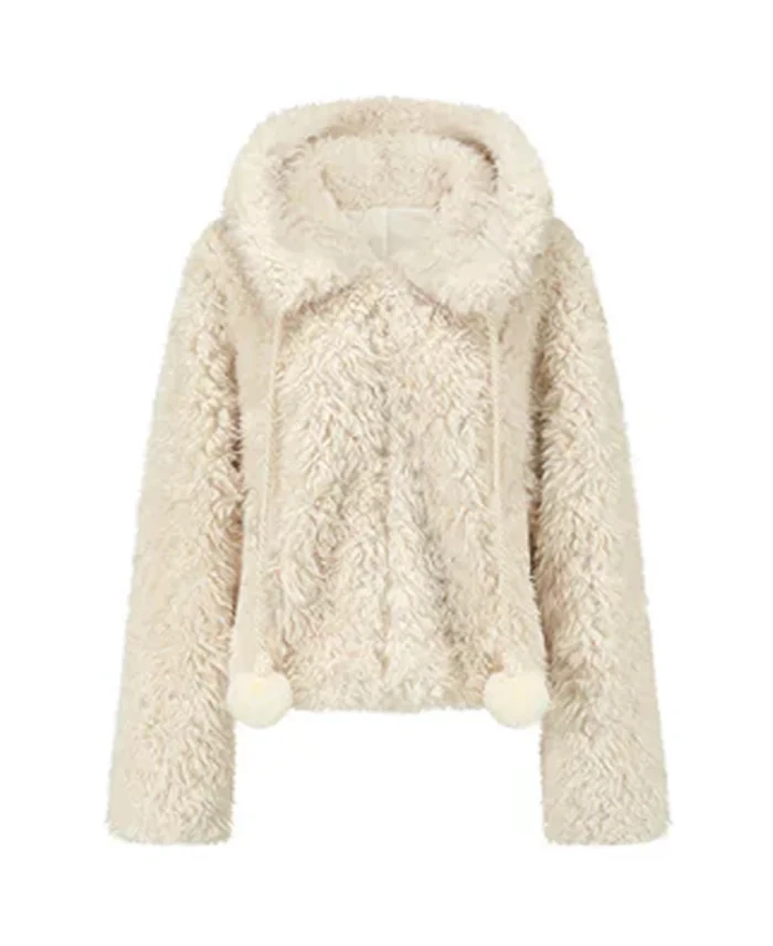 Berry Katie Rabbit Faux Fur Jacket | Trendy Leather Jackets