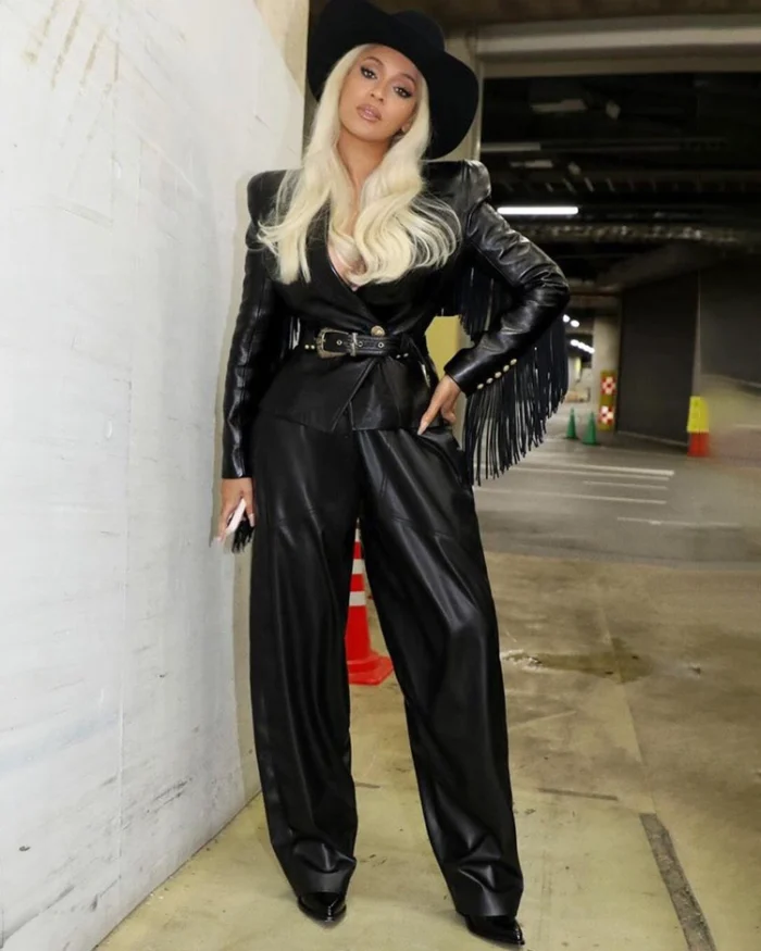 Beyonce Knowles 2024 Black Leather Jacket | Trendy Leather Jackets