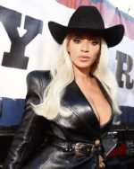 Beyonce Knowles 2024 Black Leather Jacket | Trendy Leather Jackets