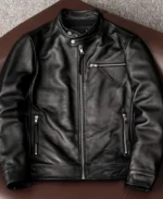 Biker Black Leather Jacket