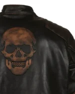 Black Skull Embossed Ride Biker Jacket | Trendy Leather Jackets