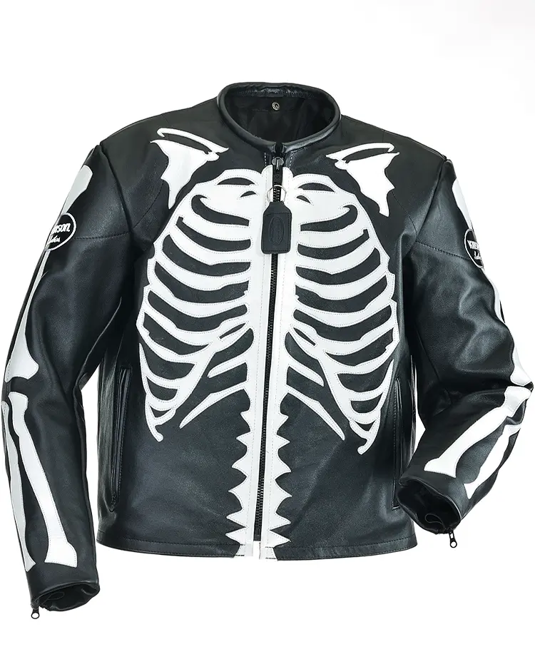 Bone Flat-Track Vanson Biker Jacket | TLJ