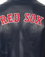 Boston Red Sox Bomber Navy Blue Leather Jacket | Trendy Leather Jackets