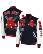 Boston Red Sox Mash Up Varsity Jacket | Trendy Leather Jackets