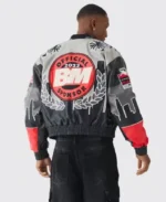 Boxy Official Man PU Black Varsity Jacket | Trendy Leather Jackets