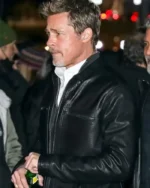 Brad Pitt Wolfs 2024 Movie Black Leather Jacket | Trendy Leather Jackets