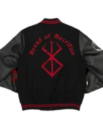 Brand Of Sacrifice Black Varsity Jacket | Trendy Leather Jackets